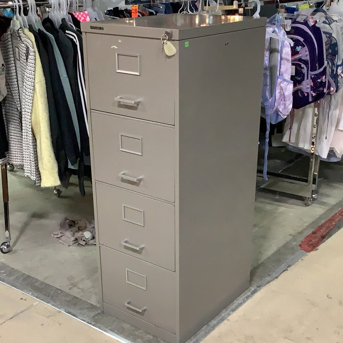 Lockable Grey Filing Cabinet