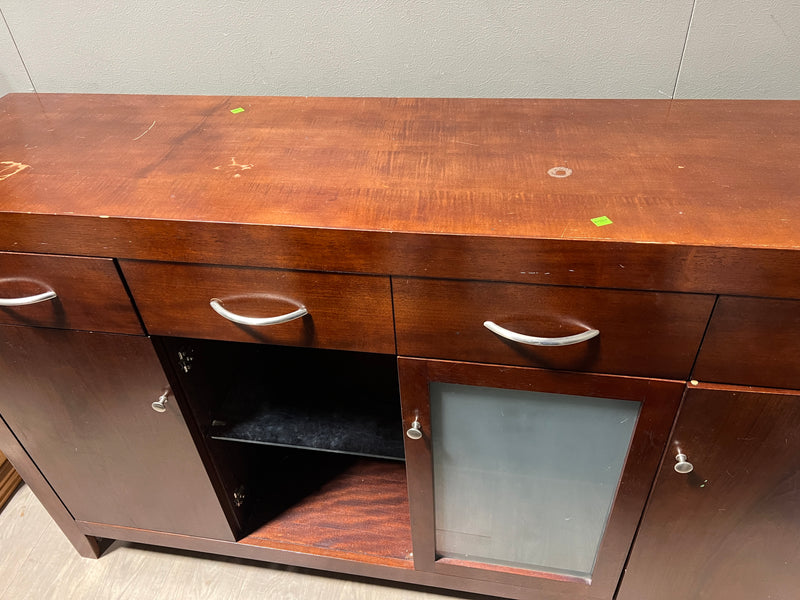 Reddish-Brown Wooden Sideboard