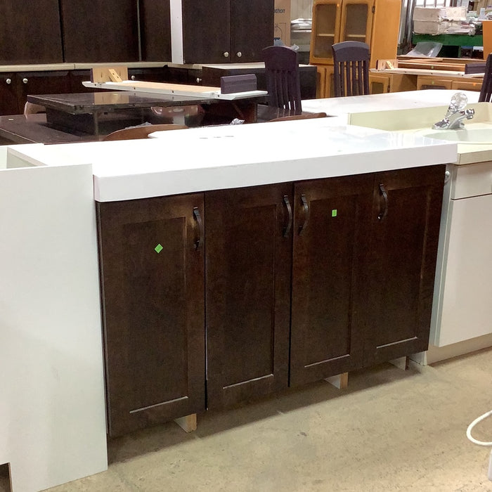 Dark Wood Bathroom Vanity