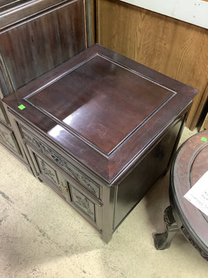 Hand-Carved Rosewood Nightstand