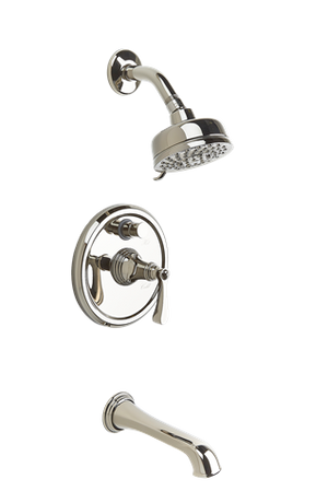 Ammara Designs Series 11 Pressure Balance Tub and Shower Set Trim in Polished Chrome