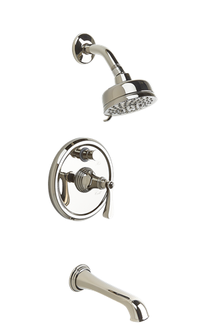 Ammara Designs Series 11 Pressure Balance Tub and Shower Set Trim in Polished Chrome