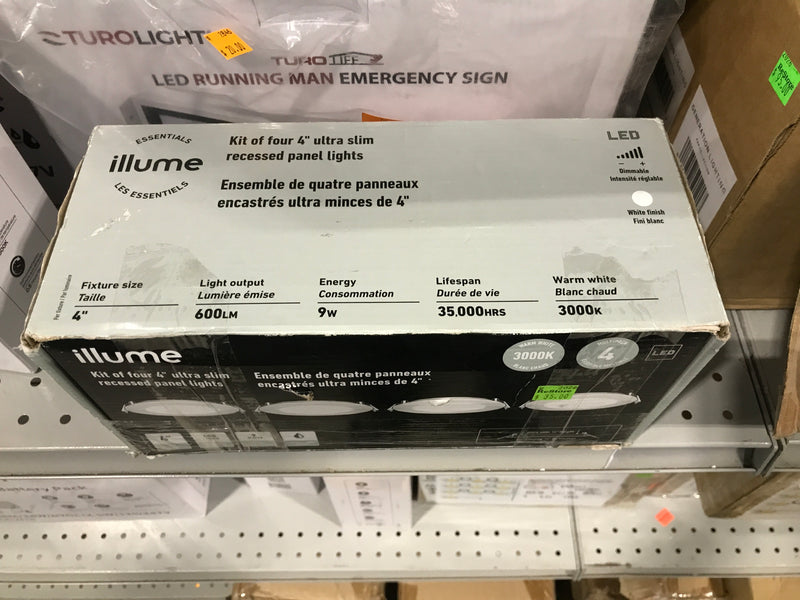 Ilume Ultra Slim LED Ceiling Light Kit of 4