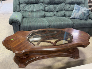 Classic Wood & Glass Coffee Table