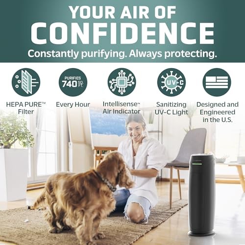 GermGuardian 743 Sq. Ft Air Purifier with HEPA Filter UV-C and Air Quality Sensor