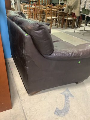 Modern Leather Loveseat