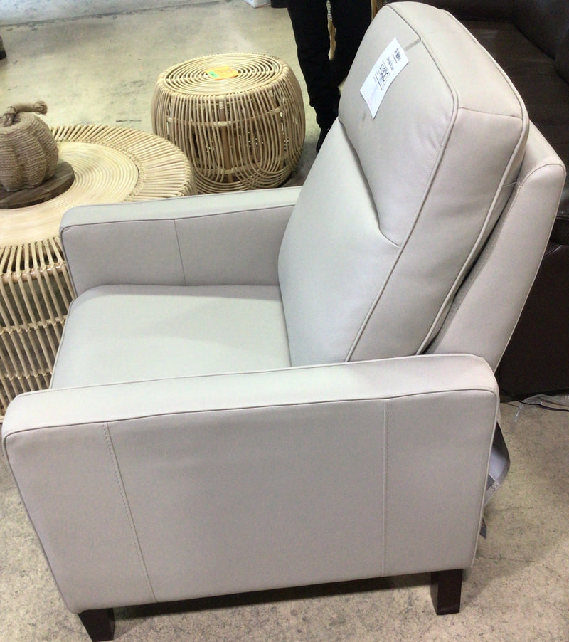 Beige Leather Armchair Recliner