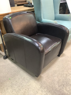 Leather Slipper Chair