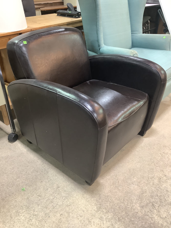 Leather Slipper Chair