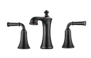 Peonia Oil Rubbed Bronze Bathroom Faucet – 2-Handle Widespread Design