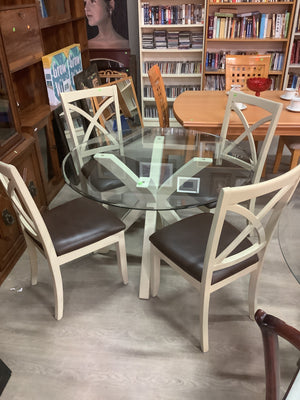 Glass Top Dining Set