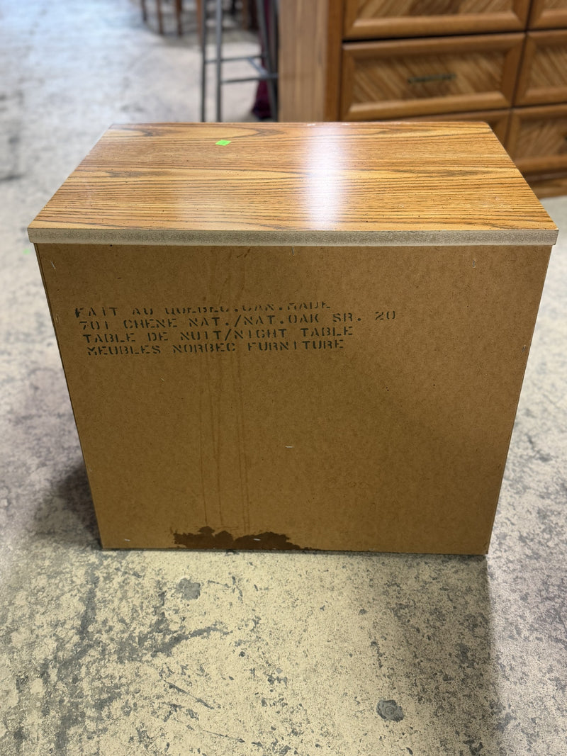 Vintage Oak 2-Drawer Nightstand