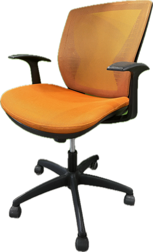 Orange Mesh Office Chair