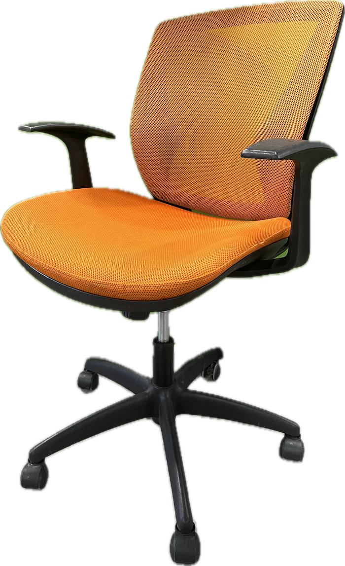 Orange Mesh Office Chair