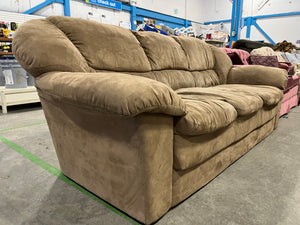 Beige 3-Seater Microfibre Couch