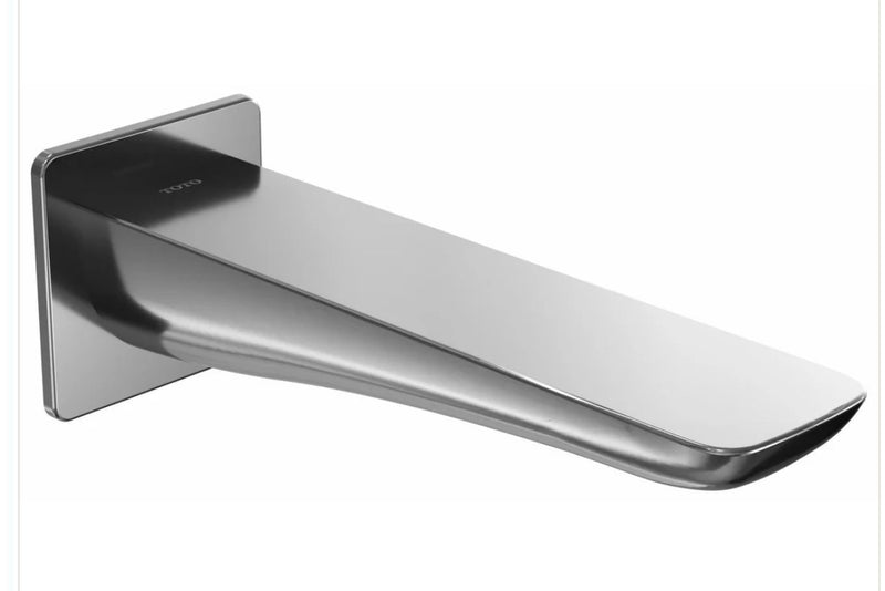 Modern S Wall Mount Tub Spout - Polished Chrome