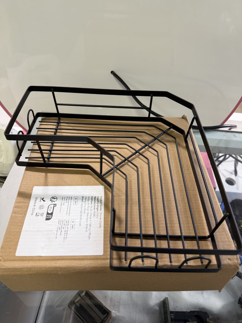 Corner Shower Caddy | Rustproof Matte Black