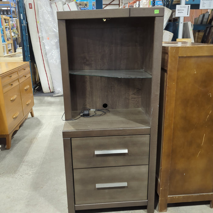 Small display shelf with 2 drawers