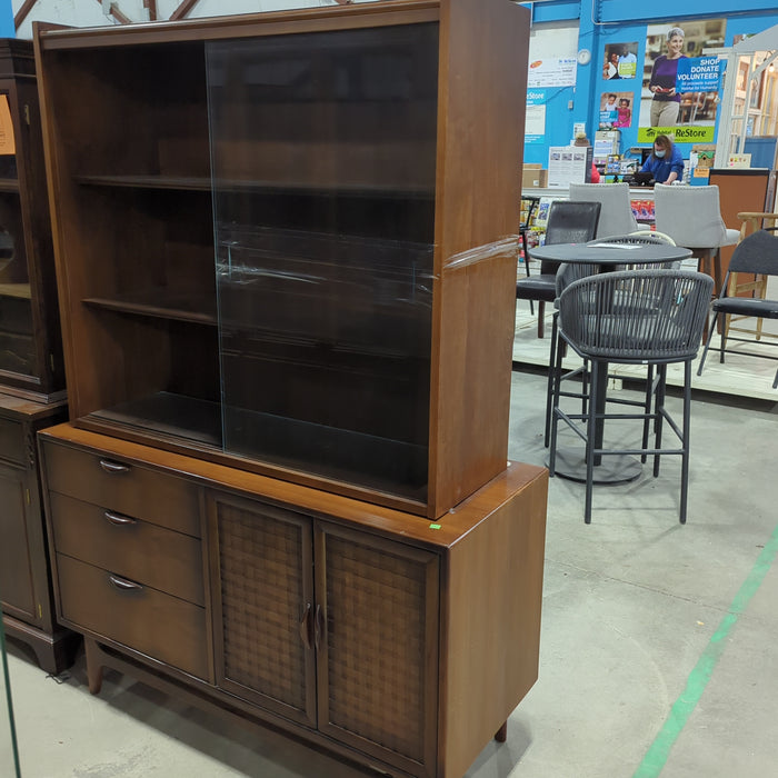 Sideboard with sliding glass display