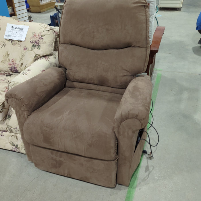 Brown fabric reclining chair