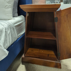 Wooden trapezoid nightstand