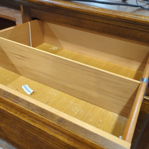 Dark wood desk with 6 drawers