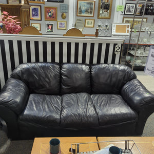 Black Faux leather sofa