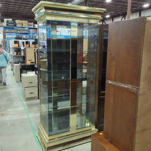 Glass and Brass Curio cabinet