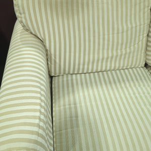 Beige Striped Extended Couch