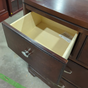 Seven-Drawer Dark Wood Dresser