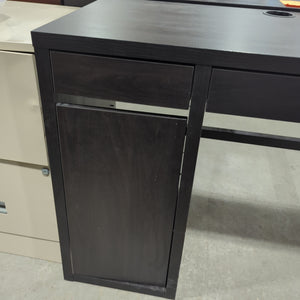 Dark Brown Desk with Two Drawers