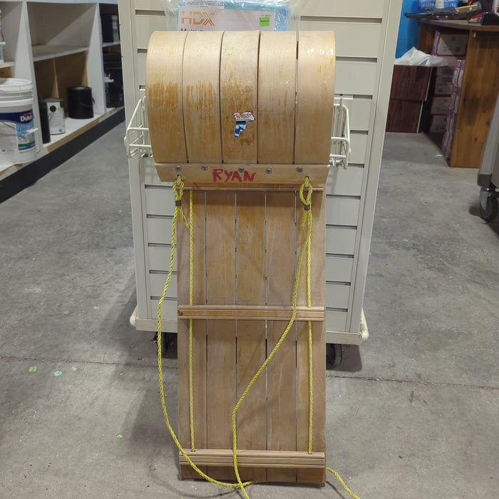 2 seat wooden sled