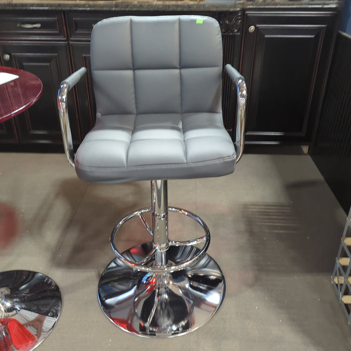 Grey adjustable bar stool