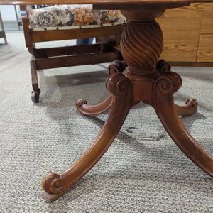 Vintage Leather topped round table