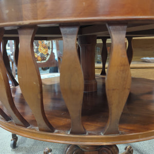 Vintage Leather topped round table