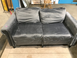 Grey Suade Love-Seat