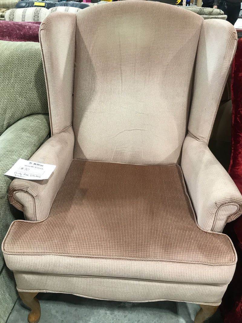 Beige Wing Back Armchair