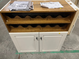 Cream Kitchen with Black Spiral Knobs