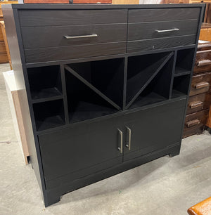 Modern Black Wood Buffet & Cabinet