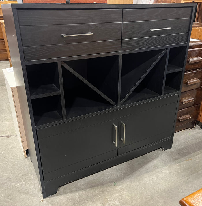 Modern Black Wood Buffet & Cabinet