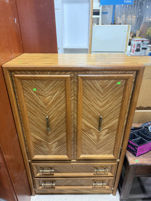 Vintage Oak Armoire Cabinet