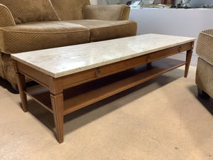 Marble-Topped Coffee Table