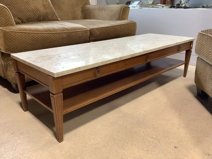 Marble-Topped Coffee Table