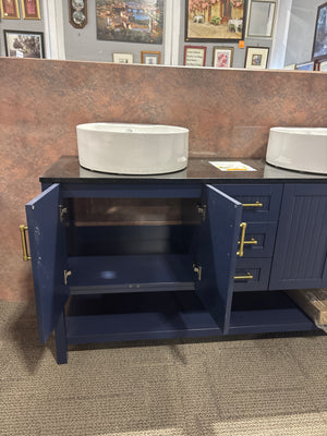 Navy and Black 60” Vanity