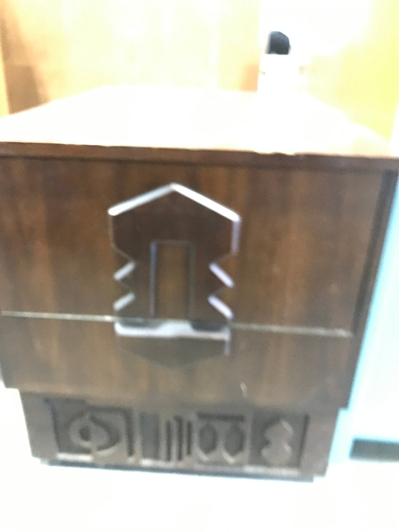 Wood Chest /  Side Table With Carvings