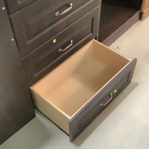 Dark Finish Closet Drawers