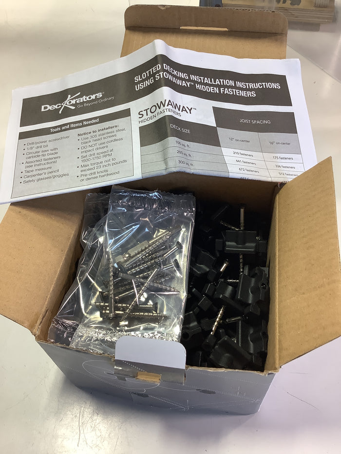 Hidden Deck Fasteners