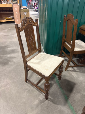 Traditional Wooden Dining Table with Six Chairs