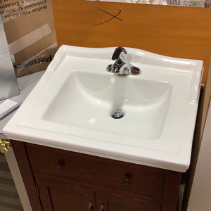 Red Wood Bathroom Vanity