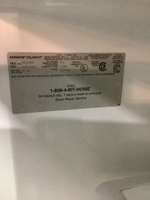 White Kenmore Refrigerator